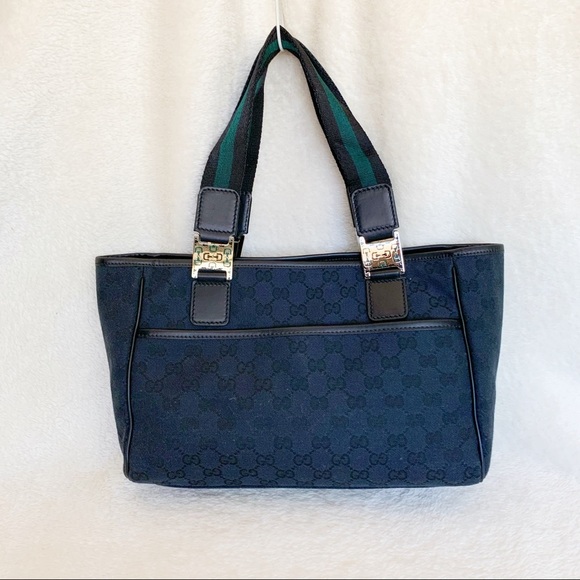 NWT Authentic Gucci Horsebit Woven GG Tote Bag - Picture 2 of 7